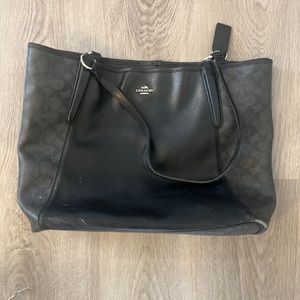 COACH Bailey PVC Saffiano Large Tote Shoulder Handbag Purse 33480 Black